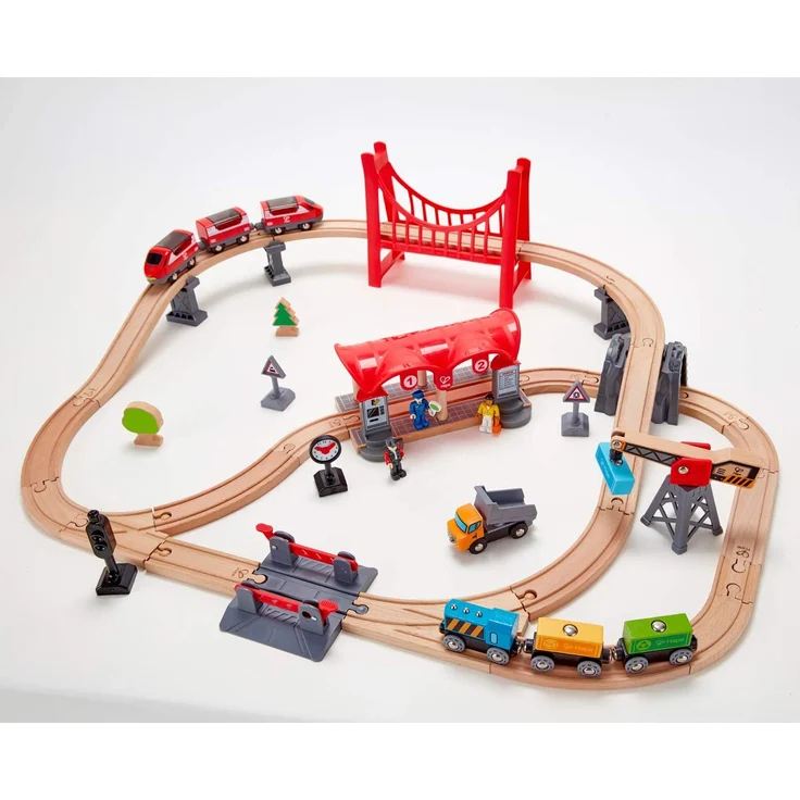 Hape E3730 Eisenbahn-Set Verkehrsreiche Stadt Eisenbahnwelt – Bild 6
