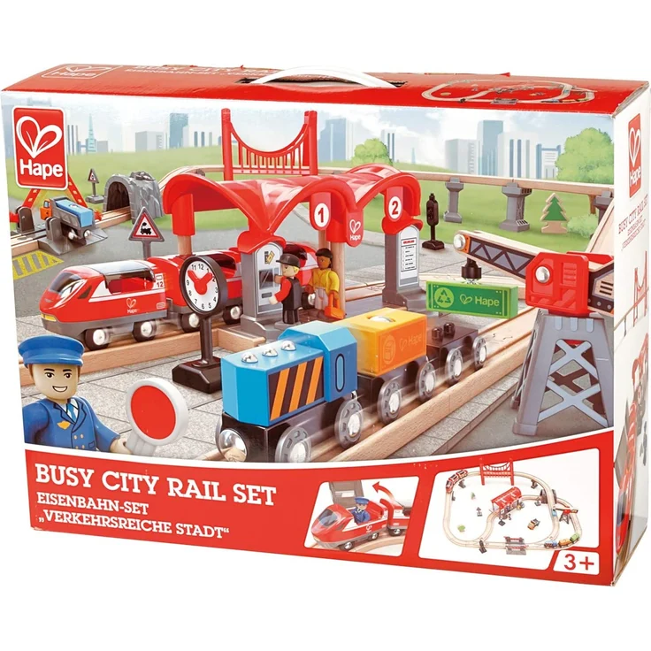 Hape E3730 Eisenbahn-Set Verkehrsreiche Stadt Eisenbahnwelt – Bild 2