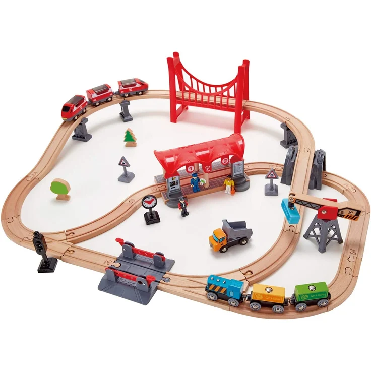 Hape E3730 Eisenbahn-Set Verkehrsreiche Stadt Eisenbahnwelt – Bild 1
