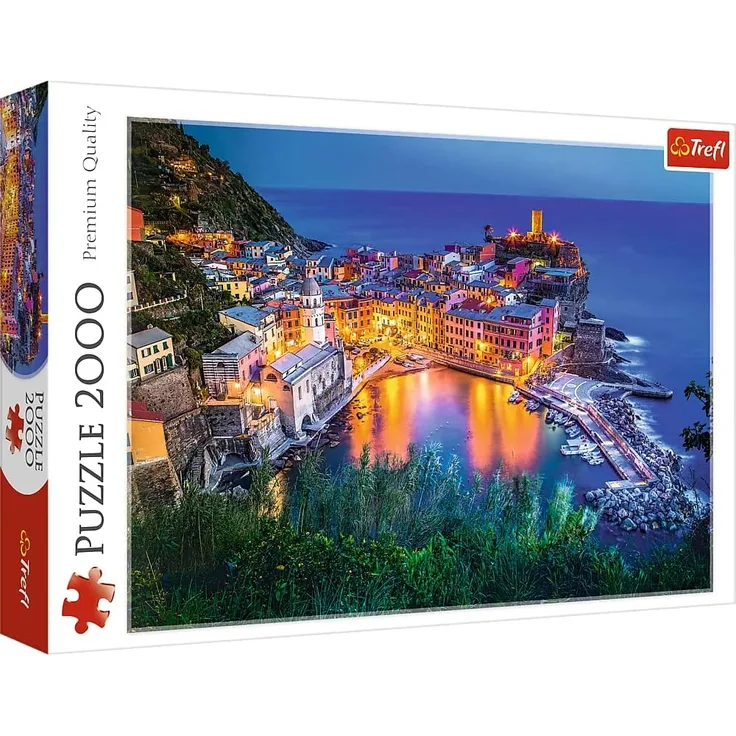 Trefl 27086 Puzzle Vernazza bei Abenddämmerung, 2000 Teile, farbig