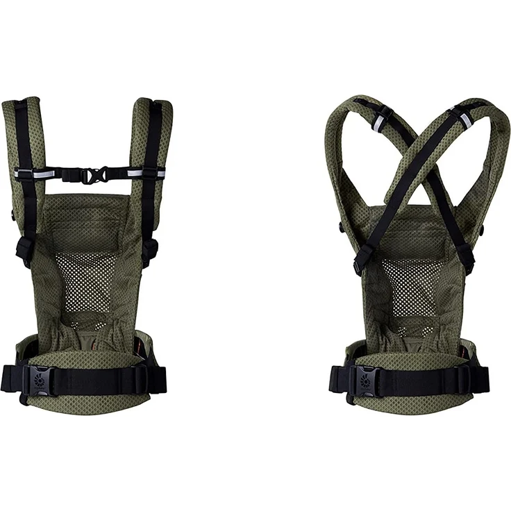 Ergobaby Adapt Babytrage für Neugeborene ab Geburt, 3-Positionen SoftFlex Mesh Ergonomische Babybauchtrage Rückentrage Baby-Tragetasche, Olive Green – Bild 6