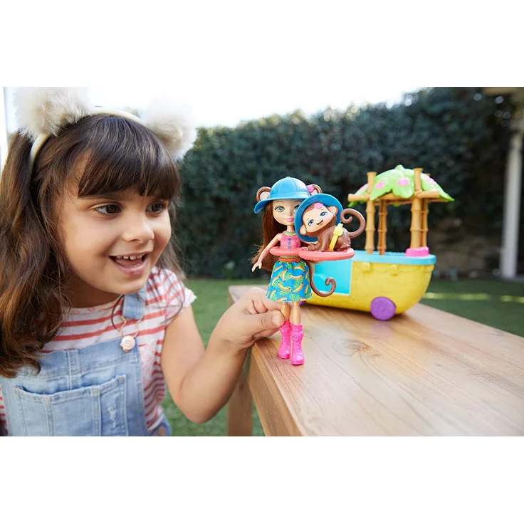 Enchantimals GFN58 - Dschungelwald Boot mit Äffchen Puppe und Tier, Puppen Spielzeug ab 4 Jahren – Bild 7