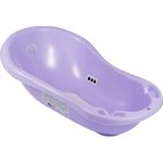 Babybadewanne für Neugeborene und Babys bis 12 Monate, mit Stöpsel und Antirutschmatte, aus BPA-freiem Plastik, Länge: 84cm, Farbe: lila, Motiv:Yeti, Marke:Hylat Baby