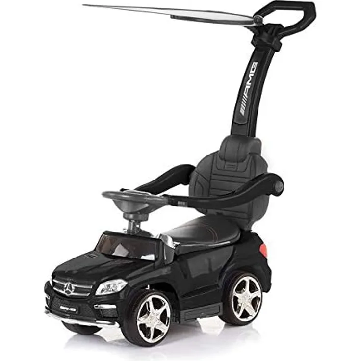 Chipolino Rutscher Mercedes Benz GL63 AMG 3 in 1, Schubstange, Ledersitz, Dach schwarz