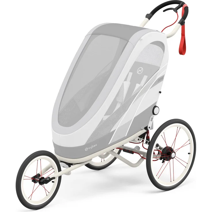 Cybex Zeno Jogger/Fahrradanhänger Rahmen 2021 Creme With Orange Details – Bild 2