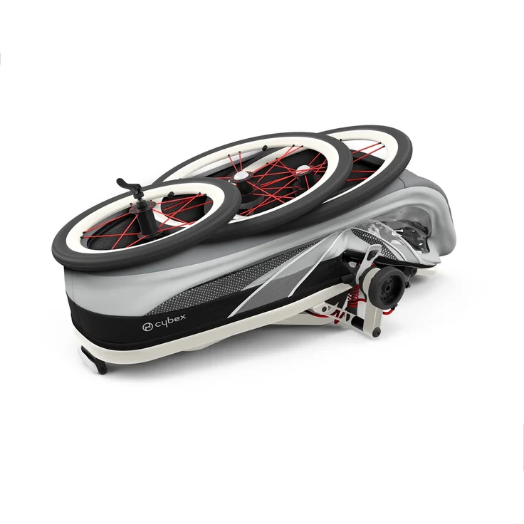 Cybex Zeno Jogger/Fahrradanhänger Rahmen 2021 Creme With Orange Details – Bild 6