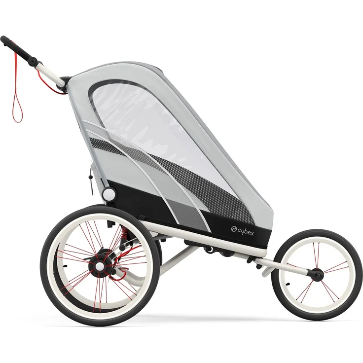 Cybex Zeno Jogger/Fahrradanhänger Rahmen 2021 Creme With Orange Details – Bild 3