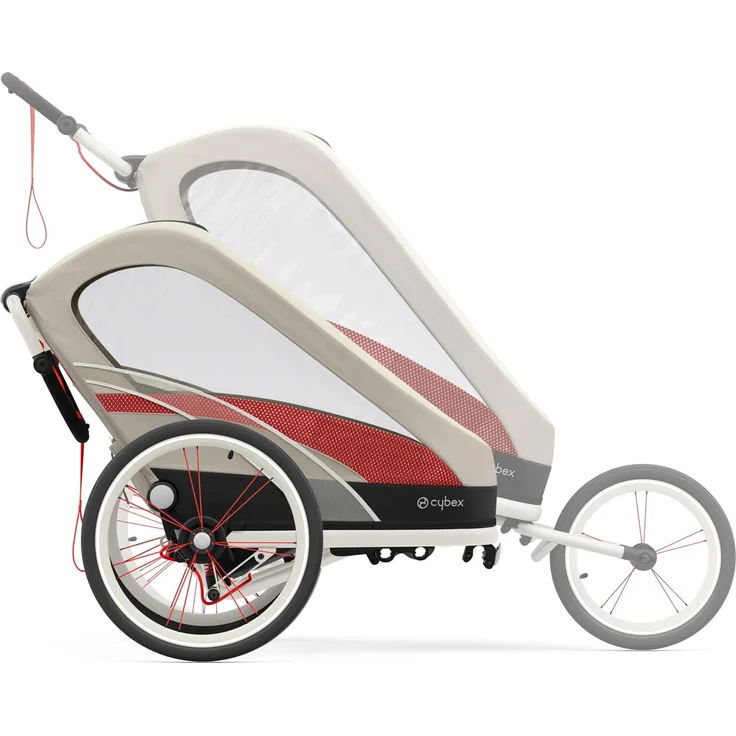 Cybex Zeno Jogger/Fahrradanhänger Rahmen 2021 Creme With Orange Details – Bild 5