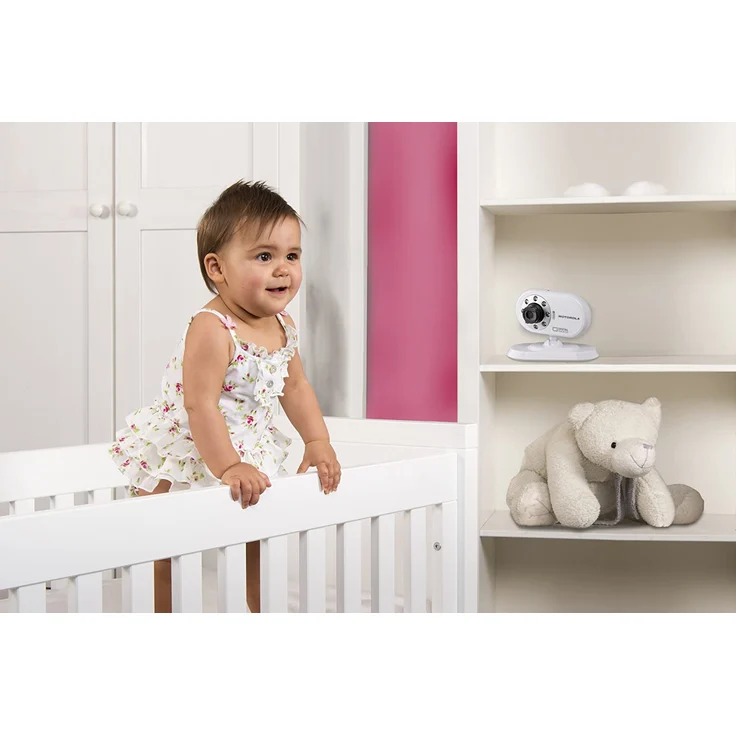 Motorola MBP 26 - Video Babyphone mit 2.4 Zoll Farbdisplay und bis zu 300 Meter Reichweite, weiß – Bild 2