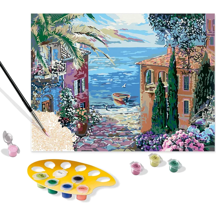 Ravensburger Malen nach Zahlen 20218 – Mediterranean Landscape – ab 14 Jahren