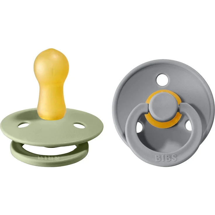 BIBS Schnuller 2er Pack Größe 2 6-18 Monate (Sage/Cloud) – Bild 1
