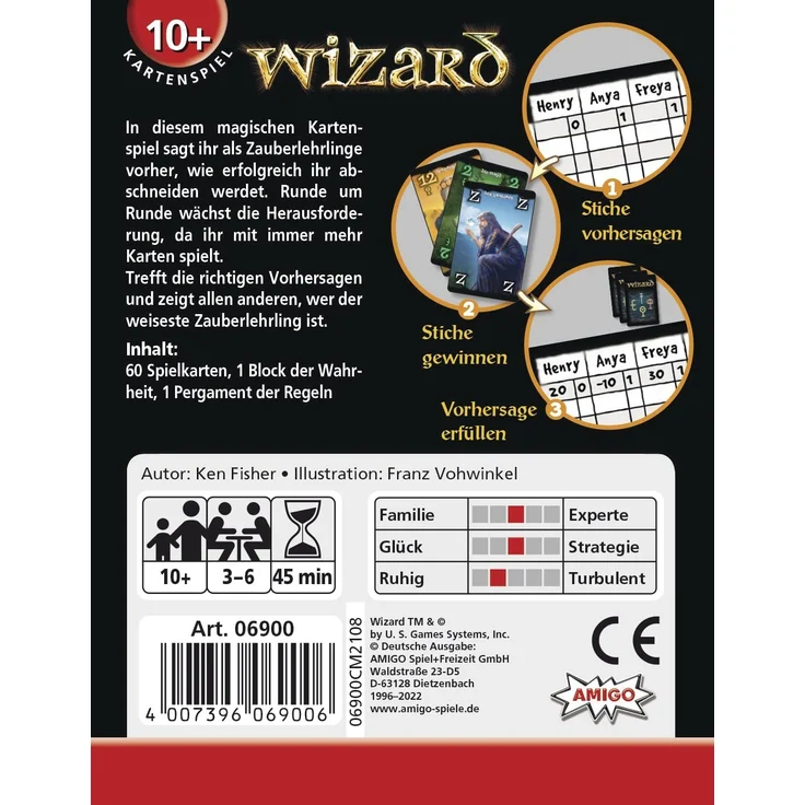 Amigo 6900 - Wizard, Kartenspiel – Bild 3