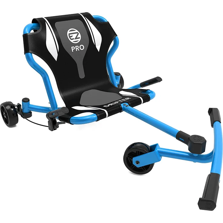 EzyRoller Drifter Pro X Trike für Jugendliche und Kinder ab 10 Jahre und Erwachsene Dreirad Drifttrike Dreiradscooter blau