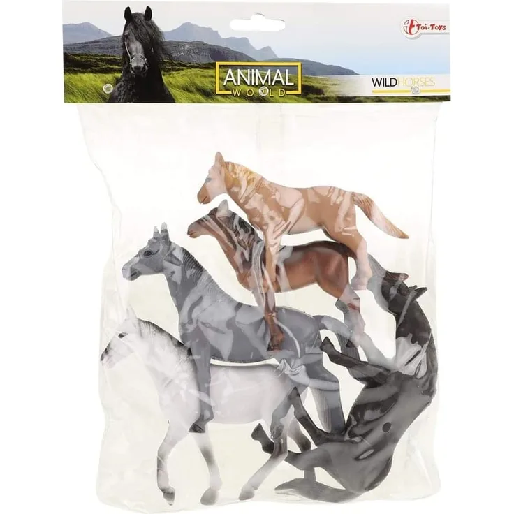 TOITOYS ANIMAL WORLD Pferde (Tiere) deluxe 5St. im Beutel
