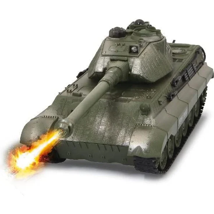 Jamara 403635 Panzer Tiger Battle Set 2,4 GHz - Battlemodus mit simulierter Schadensanzeige (Antriebsausfall, Kampf- und Fahrunfähig), extrem wendig, Geschützfeuer, Maschinengewehrfeuer, grün/schwarz – Bild 22