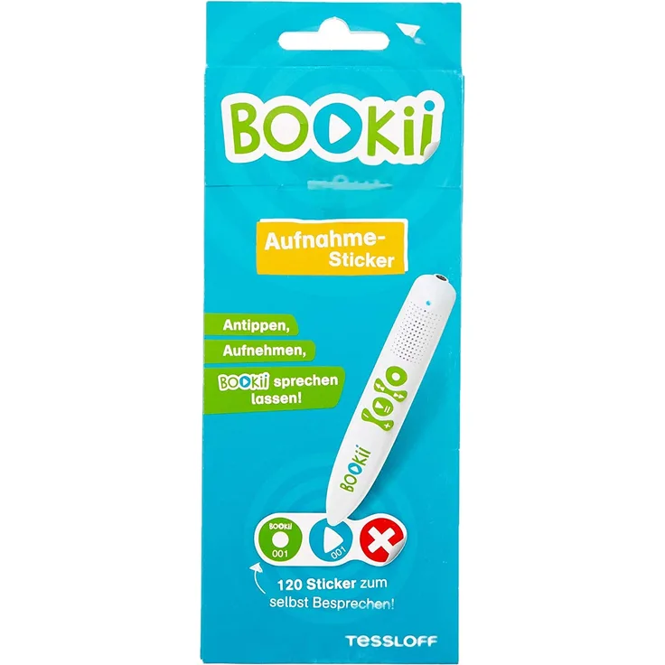 BOOKii 120 Aufnahme-Sticker neutral Paket 1, Nr. 001-120: Eigene Texte und Töne selbst aufnehmen Antippen, Spielen, Lernen
