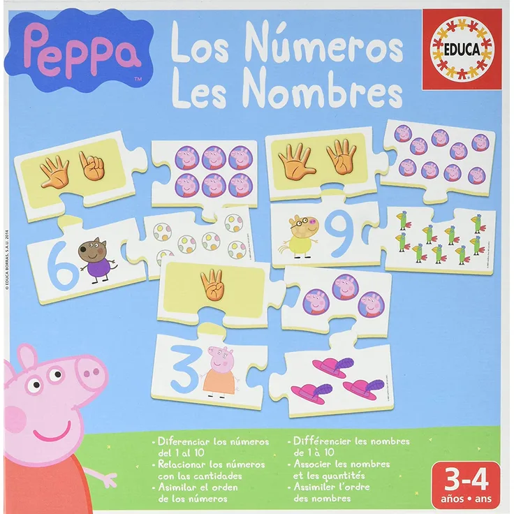 Educa - 16224 - Entwicklungsspiel für Kinder - Les Nombres (französische Version)