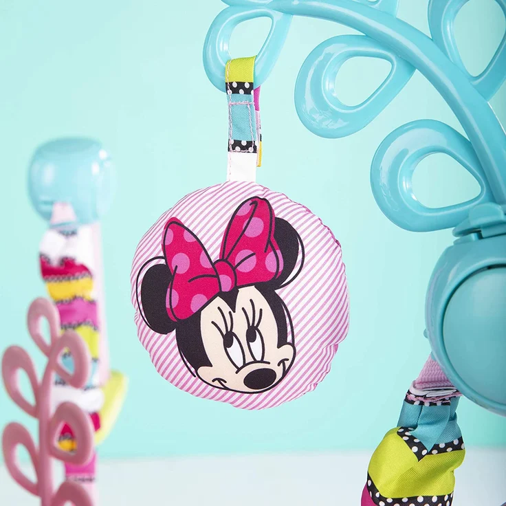 Bright Starts, Disney Baby, Minnie Maus Peekaboo, Spring- und Spielcenter mit Spielstation mit Lichtern und Musik, 12 Aktivität Spielzeug, 360° drehender Sitz, höhenverstellbares, Kinder ab 6 Monaten - Preisvergleich – Bild 13