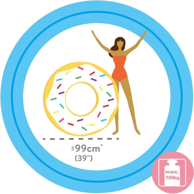 INTEX Schwimmring Donut Schwimmreifen Wasserreifen Luftmatratze Wasserliege – Bild 6