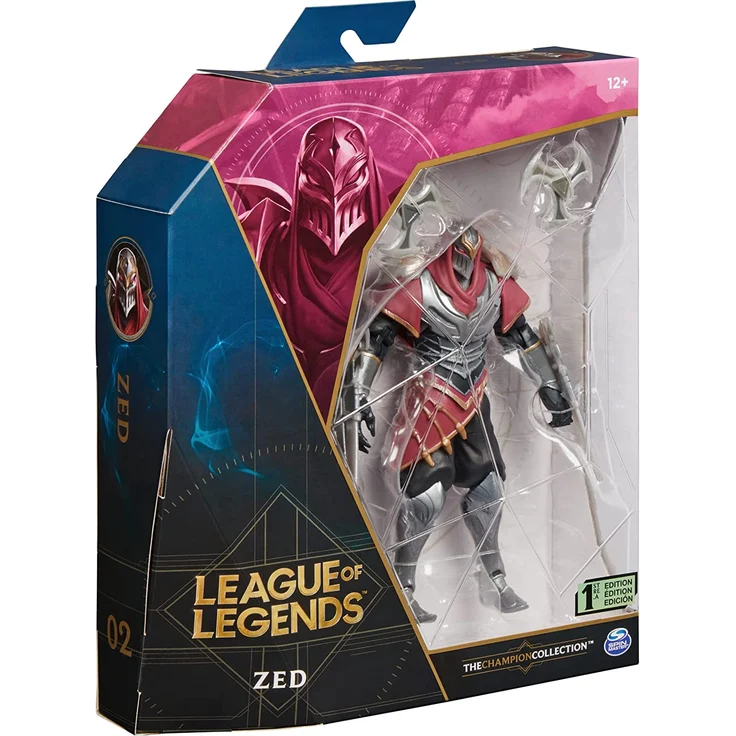 Spin Master League of Legends - 15cm Zed Actionfigur mit 2 Shuriken und Ausstellungssockel – Bild 9