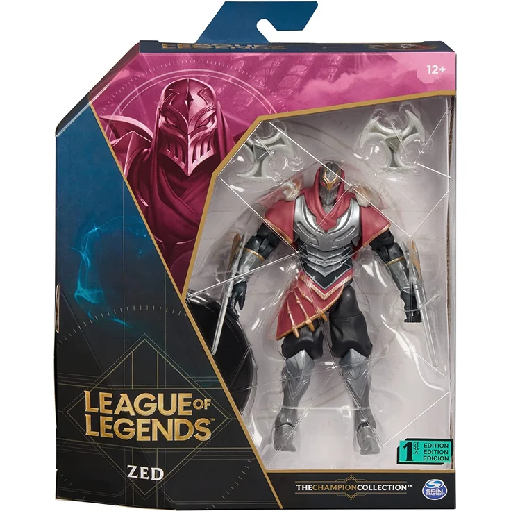 Spin Master League of Legends - 15cm Zed Actionfigur mit 2 Shuriken und Ausstellungssockel – Bild 8