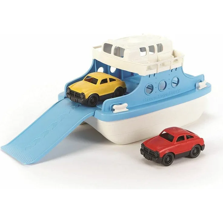 Fährschiff blau/weiss mit 2 Mini-Autos