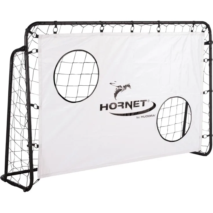 HUDORA 76918 Hornet Fußballtor mit Torwand,Schwarz, 180 x 60 x 120 cm