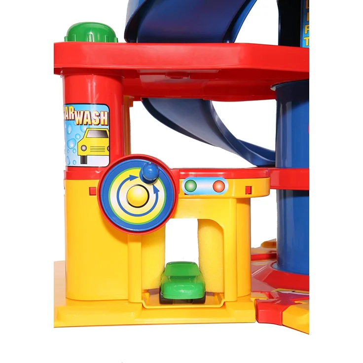 Wader 37848 7-stöckiger Park-Tower Parkhaus Spielgarage mit Autos – Bild 3
