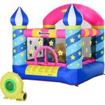 Outsunny Kinderhüpfburg im Schloss- und Sternen Design bunt - Preisvergleich