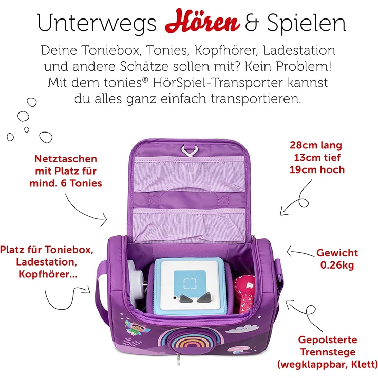 Tonies 'HörSpiel-Transporter Hinter dem Regenbogen', zum Transport der Toniebox und der Toniefiguren – Bild 2