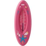 NUK Badethermometer für sicheres Baden, natürliche Messflüssigkeit aus Rapsöl, Made in Germany, 1 Stück, rosa