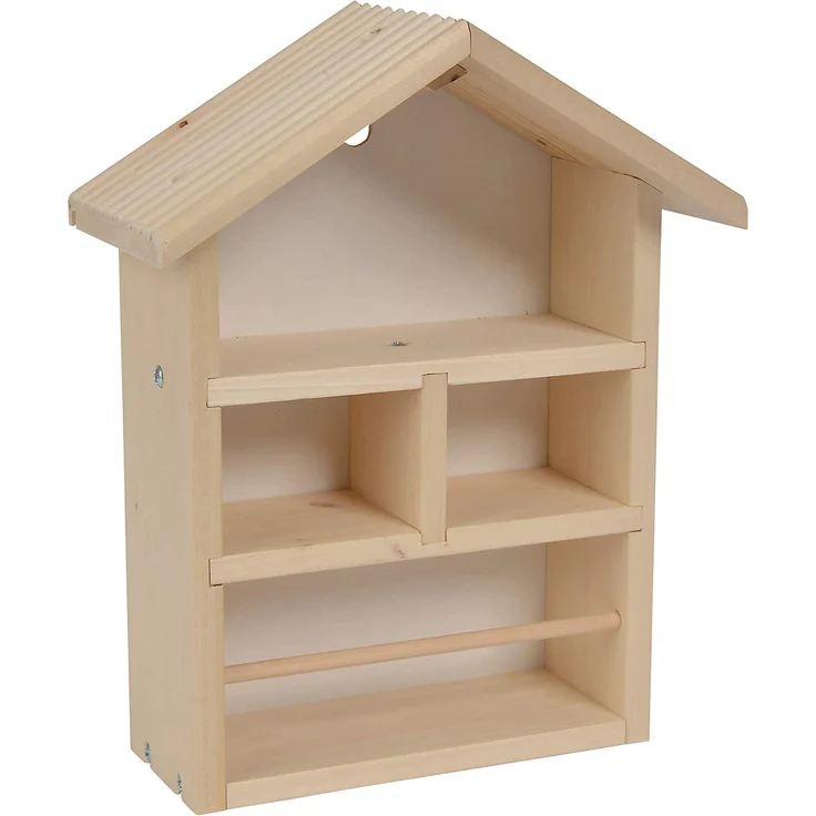 Eichhorn 100004584 Outdoor Bienenhaus zum zusammenbauen und bemalen, inkl. Pinsel und Farbe, aus Lindenholz – Bild 6