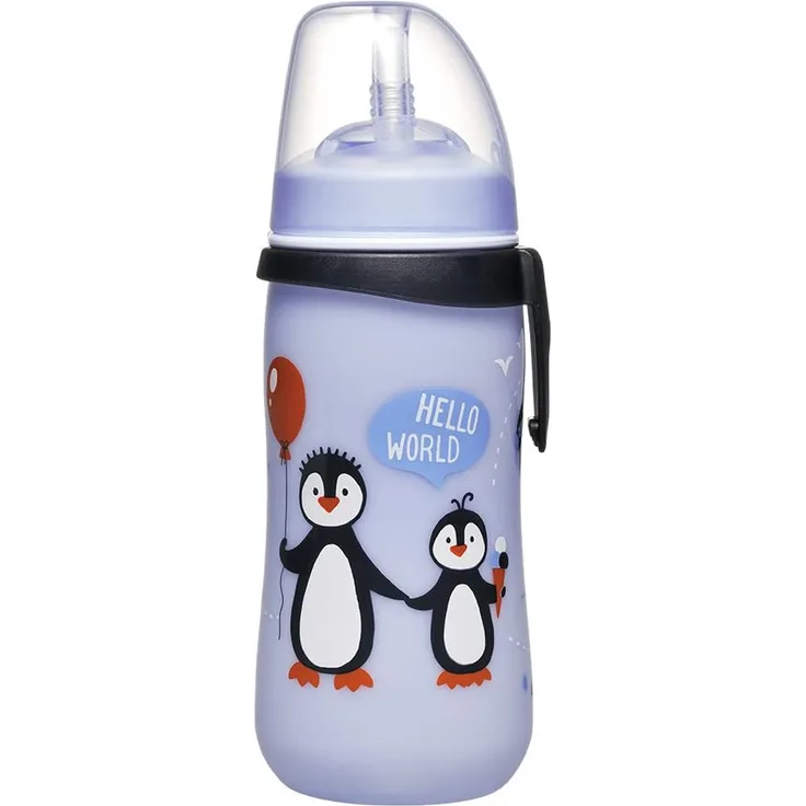 nip Strohhalmbecher Straw Cup, 12 Monate, 330 ml, Pinguin