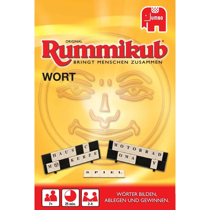 Jumbo Spiele 03974 Original Rummikub Wort Kompakt in Metalldose Gesellschaftsspiel, Ab 7 Jahren – Bild 3
