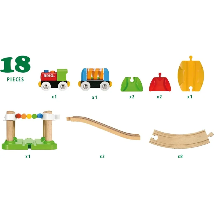 BRIO World 33727 Mein erstes BRIO Bahn Spiel Set – Zug mit Waggon, Schienen & Hängebrücke für Kleinkinder – BRIO Einsteiger-Set empfohlen ab 18 Monaten - Preisvergleich – Bild 4