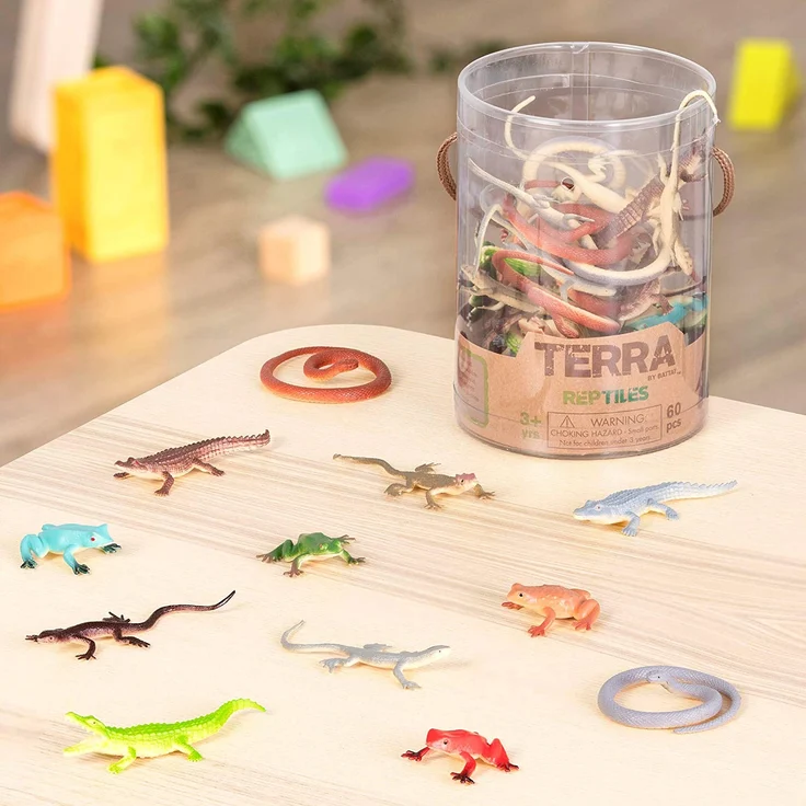 Terra - Reptilien in der Dose Tierfiguren - 60 Stück – Bild 4