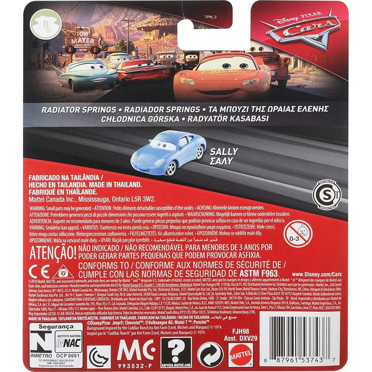 Mattel Disney Cars FJH98 Disney Cars 3 Die-Cast Sally Carrera Fahrzeug – Bild 8