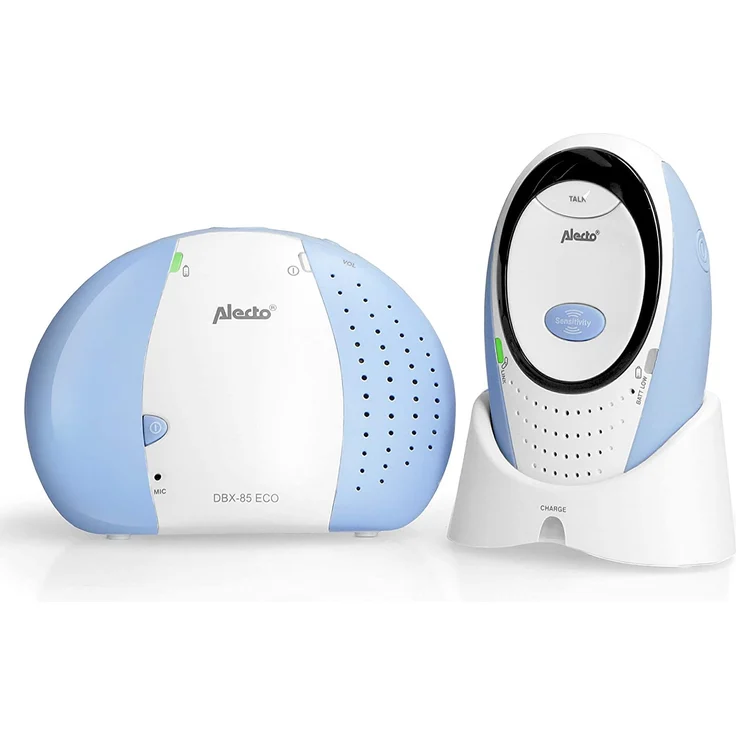 Alecto DBX-85 Digitale DECT Babyphone (100% störungsfrei), hohe Reichweite von bis zu 300 Meter, Rücksprechfunktion, LED-Geräuschanzeige und Nachtlicht – Bild 2