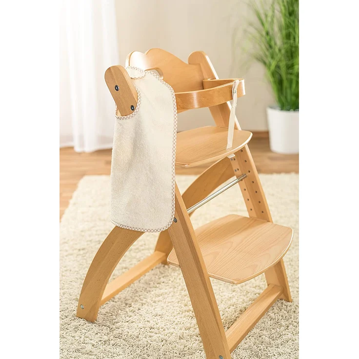 2er Set - Baby Lätzchen/Kinderlätzchen mit Druckknopf/Größenverstellbar/Extra groß/Sehr saugfähig/Öko-Tex schadstoffgeprüft / 100% Baumwolle (Braun/Beige) – Bild 8