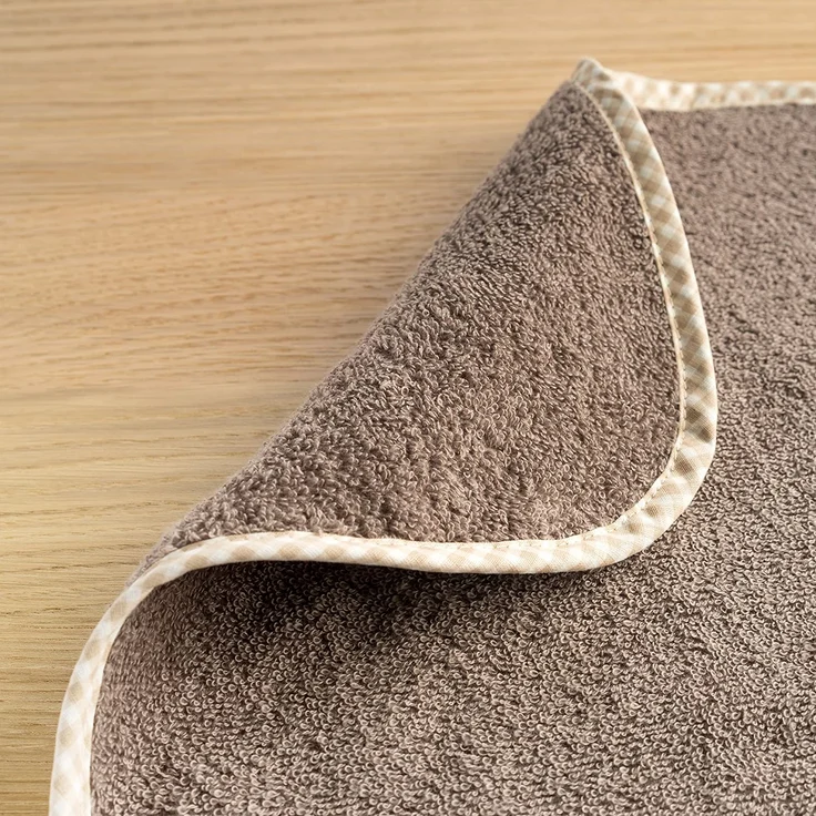 2er Set - Baby Lätzchen/Kinderlätzchen mit Druckknopf/Größenverstellbar/Extra groß/Sehr saugfähig/Öko-Tex schadstoffgeprüft / 100% Baumwolle (Braun/Beige) – Bild 4