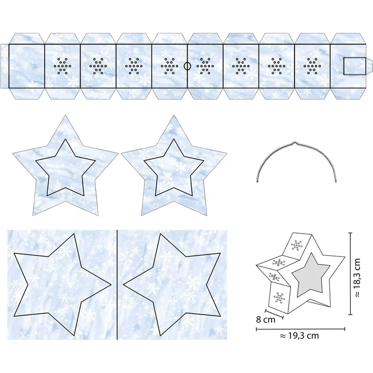 Laternen Bastelset Twinkel Star ”Schnee” – Bild 3
