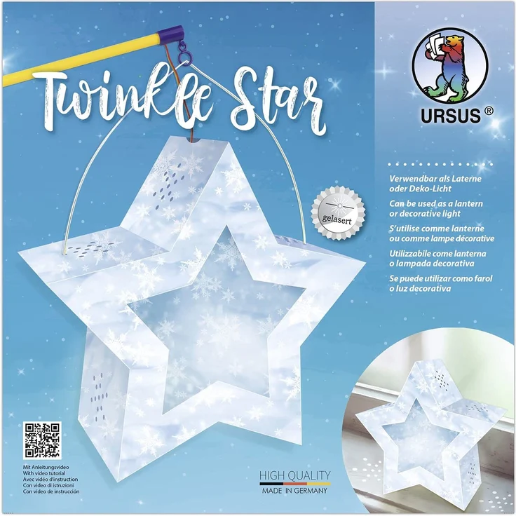 Laternen Bastelset Twinkel Star ”Schnee” – Bild 1