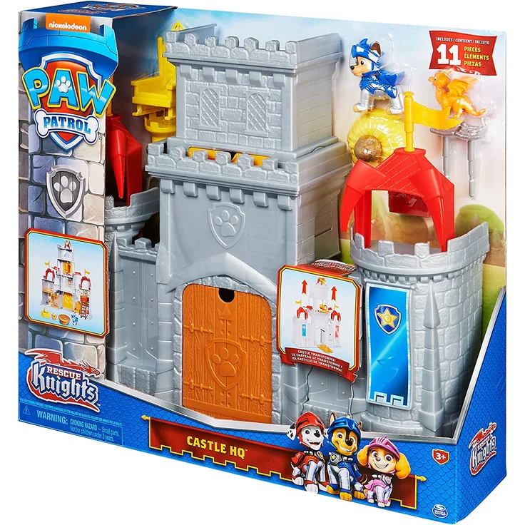 PAW Patrol Rescue Knights Castle HQ verwandelbares 11-teiliges Spielset mit Chase und Mini-Drache Draco Actionfiguren Kinderspielzeug Schloss 3 Jahr(e) Mehrfarbig – Bild 10