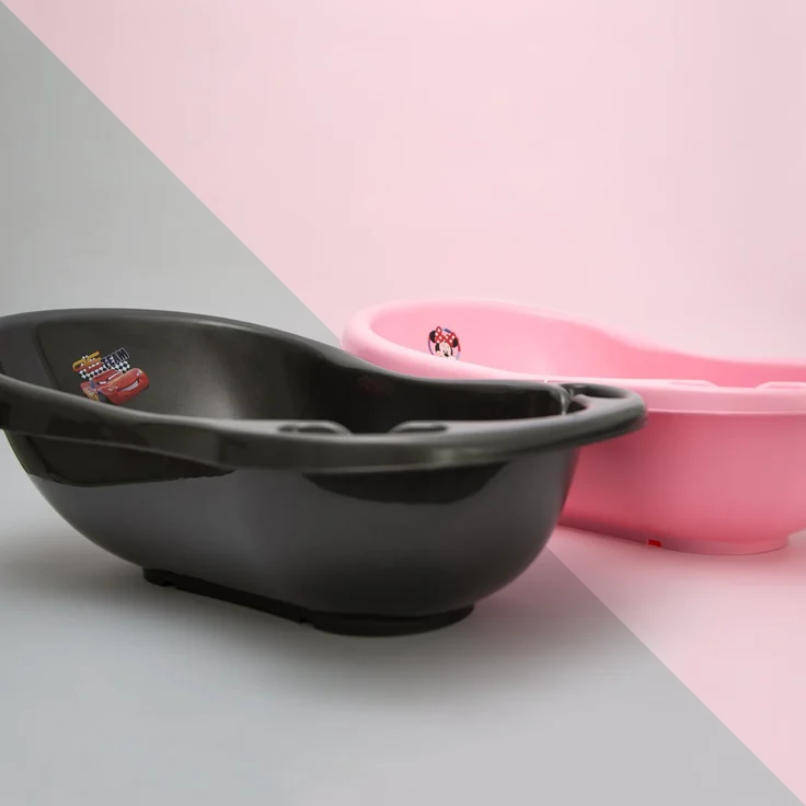 keeeper Babybadewanne mit Stöpsel, Mickey Mouse Pink, Ab 0 bis ca. 12 Monate, 84 cm lang, ergonomisch – Bild 7