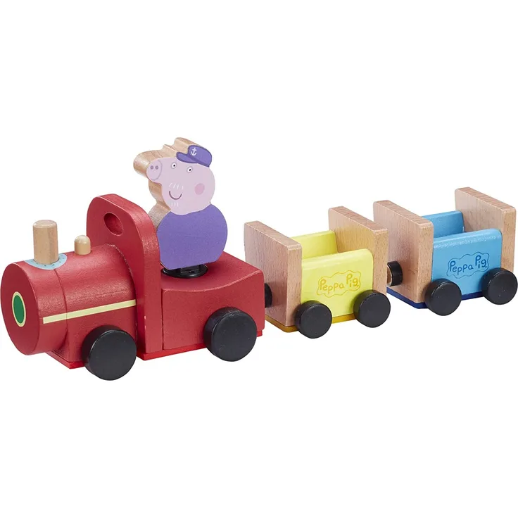 Peppa Pig CO07210 Tren de Madera Abuelo Holzzug Opa Pig, weiß