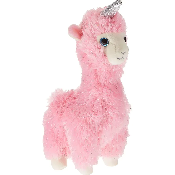 TY 36282 Beanie Babies 15 cm Lana, Lama m. Horn 15cm, Rosa
