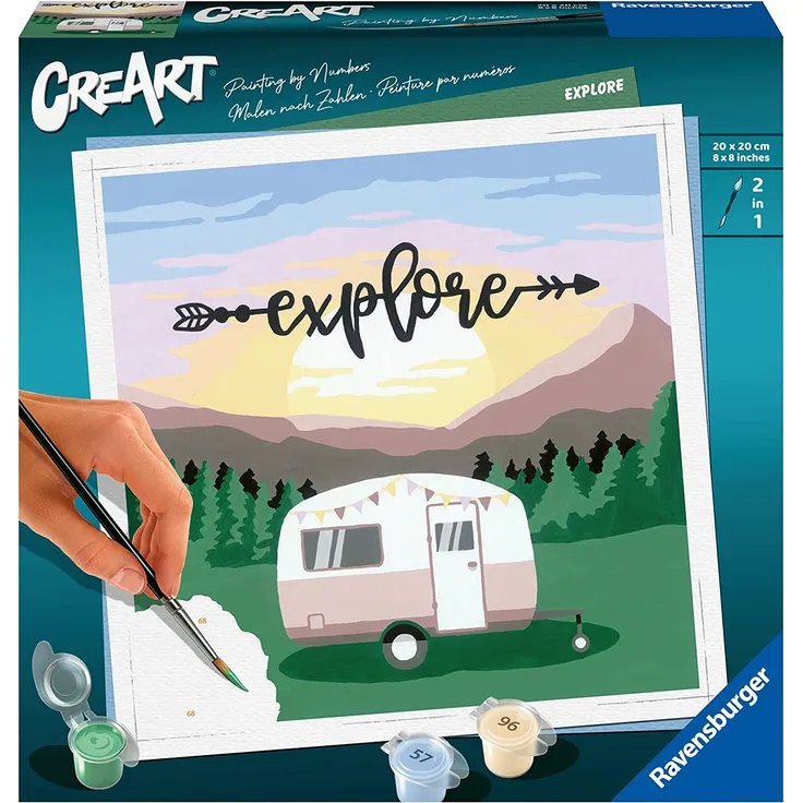 Ravensburger 20271 - CreArt Malen nach Zahlen, Explore, Malset