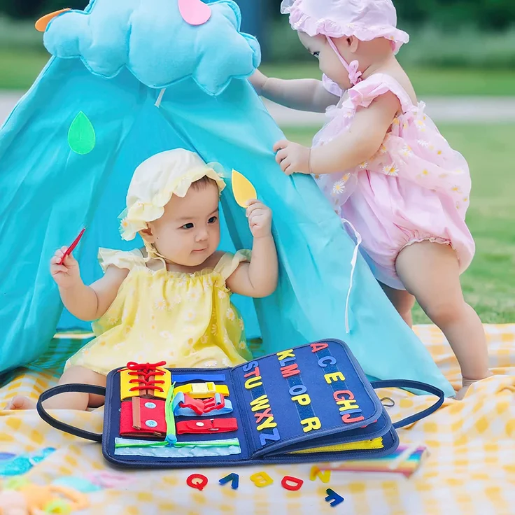 Withosent Busy Board für Kleinkinder 4-Schichten, Activity Board Montessori Spielzeug Baby ab 3 4 Jahre Mädchen Junge, Grundkenntnisse Erlernen – Bild 8