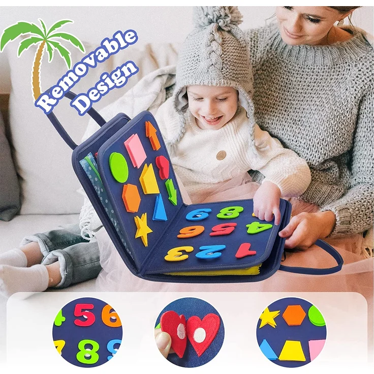 Withosent Busy Board für Kleinkinder 4-Schichten, Activity Board Montessori Spielzeug Baby ab 3 4 Jahre Mädchen Junge, Grundkenntnisse Erlernen – Bild 4