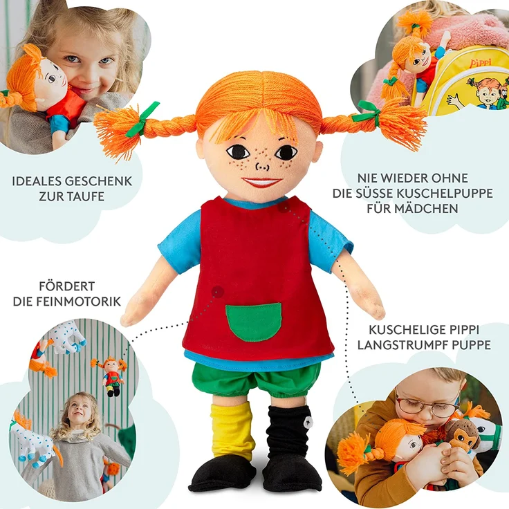 Pippi-Puppe 40 cm – Bild 2